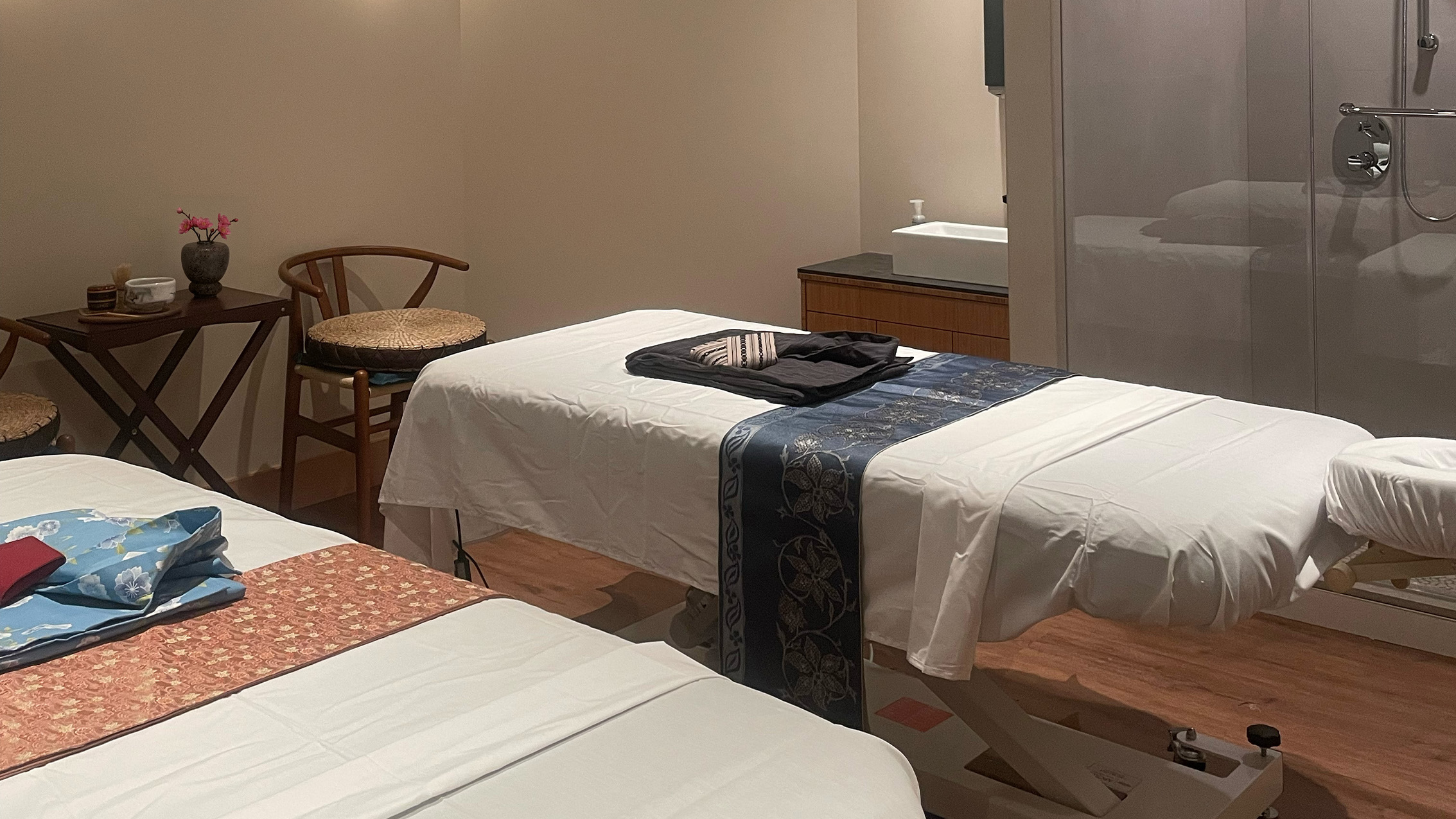 Tranquil spa treatment environment
